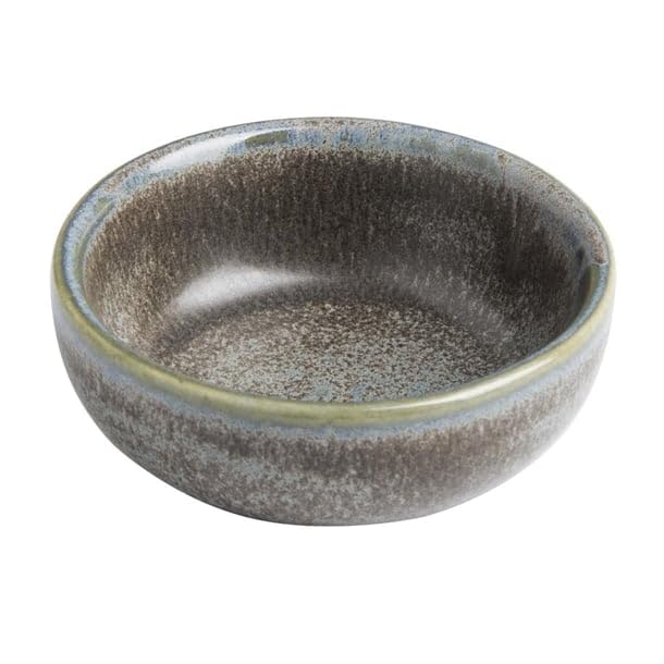 Olympia Ember Dipping Dishes Blue 78mm (8 Pack) - Mini Pots for Sauces, Condiments, Dishwasher Safe FU178