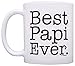 Father's Day Gift for Grandpa Best Papi Ever Gift Coffee Mug Tea Cup White
