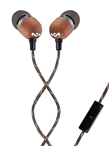 House of Marley EM-JE041-MI Smile Jamaica In-Ear Headphone with 1-Button Mic - Midnight