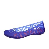 Crocs Women's Shoes Adrina III Flat Blue/Candy Pink