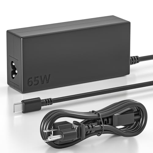RORALMA 65W/45W USB C/Type C Cargador para Lenovo Chromebook ThinkPad X1 CarbonT480 T490 T480S T580 T14 E14 E15 E16 E490 E480 E580 300E 500E L13 Yoga 6 7 C940 C930 C740 Adaptador