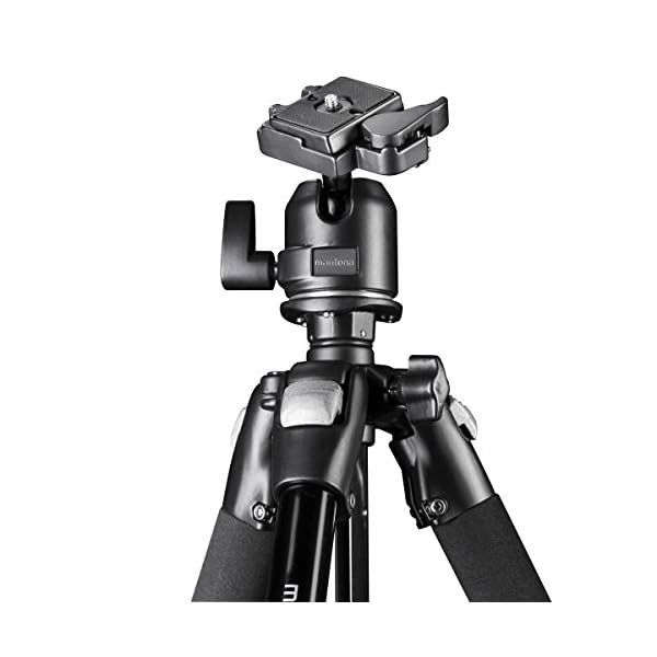 Mantona Basic Scout Makro Fotostativ, Kamerastativ bis 153cm, ideal für Makro durch umkehrbare + 2. kurze Mittelsäule… – Bild 3