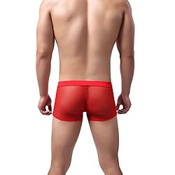 Laxier 2 Pack of Men Boxer Briefs Transparent