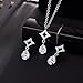 Incaton Mothers Day Jewelry Sets Gift CZ Necklace Set-Water Drop Necklace Earrings Set Jewelry Gifts for Women