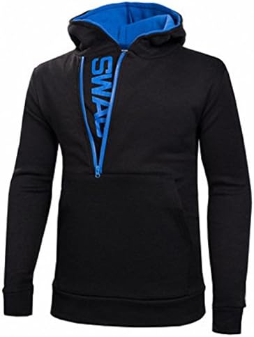 Famous Brand Fanshion Mens Hoodies Pullover Long Sleeve Hoodies Men's Clothes Men Hooded Sweatshirt black blue XL