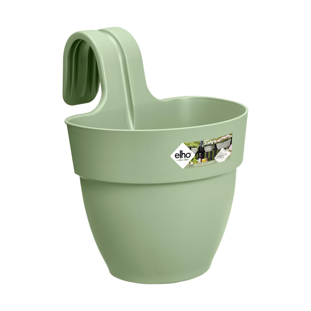 elho Vibia Campana Easy Hanger S 21 - Planter for Balcony & Outdoor - Ø 20.5 x H 26.5 cm - Green/Pistachio Green