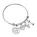 Miss Pink PT Physical Therapy Bangle Stainless Steel Adjustable Wire Bracelet Graduation Jewelry Gift for Women