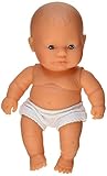 Miniland 8.25'' Anatomically Correct Newborn Baby Doll, Caucasian Girl