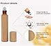 6 Pack Roll On Bottle,10ml Essential Oil Bottle Bamboo Shell,Amber Glass Inner with Stainless Steel Roller Ball Travel Perfumes Bottles Container Lip Gloss,Eye Cream Storage Opener&Pipette Included