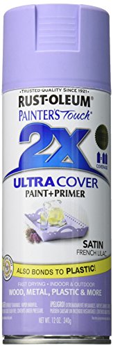 Rust-Oleum 334068 Painter's Touch 2X Ultra Cover Spray Paint, 12 oz, Satin French Lilac