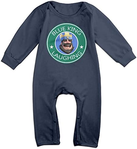 Ahey Babys Blue King Laughing Long Sleeve Bodysuit Outfits 18 Months