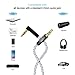 CableCreation Auxiliary Cable [2-Pack, 1.5 Feet] Right Angle 3.5mm Male to Male Aux Cable with 24K Gold Plated & Soft Cotton Braided - for All Standard 3.5mm Audio Port