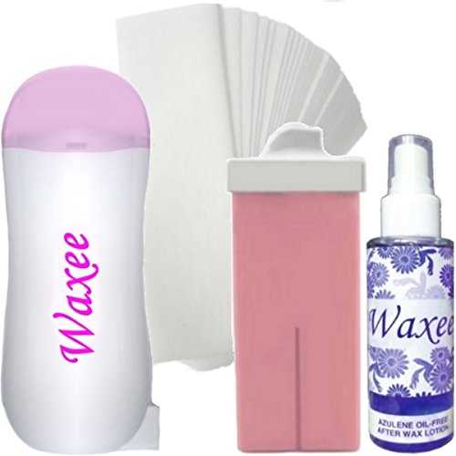 COMPLETE roll on waxing kit 100ml roller wax, heater, strips, after