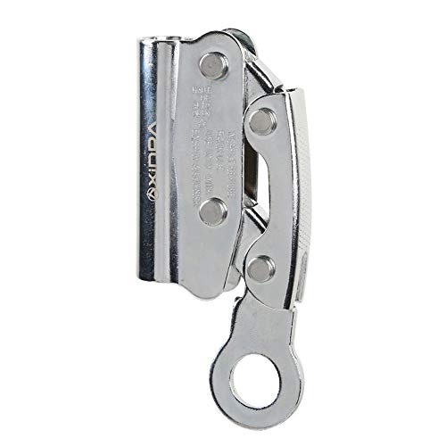 BleuMoo Alloy Steel Climbing Abseiling Safety Shutdown Anti-Fall Anti-Fall Belay Device Self-Locking Device (Round Hole Hanging Point)