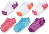 Fruit of the Loom Girls' No Show Socks-6 Pack