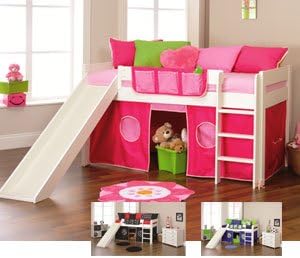 bed with tent underneath