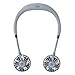 SPICE OF LIFE Hands-Free Portable Neckband W Fan - 5 Blade Dual Fans, 2000mAh USB Rechargeable Battery, 3 Speed Settings, Plastic Material - Navy