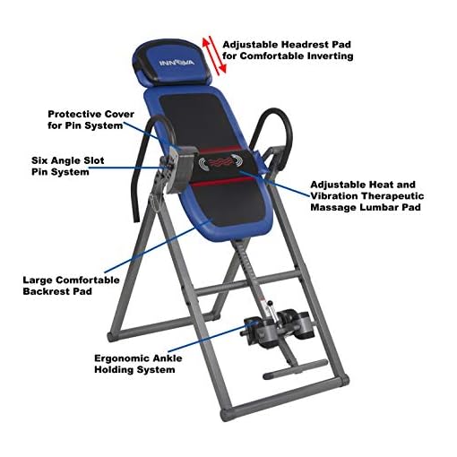 INNOVA HEALTH AND FITNESS ITM4800 Advanced Heat and Massage Inversion Table - Image 3