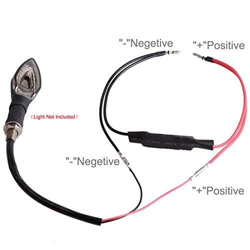 Kinstecks Led-knipperlichten voor motorfiets, 4 stuks, 12 V, voor motorfiets, knipperlicht, weerstand, adapter, flash… - Image 3