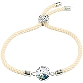 VLIEGEN Stainless Steel Mustard Seed Bracelet - Mountain Faith Jewelry Gift for Women & Men