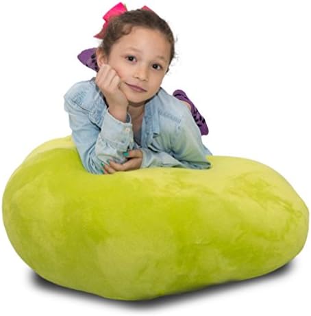 Spacious Stuffed Animal Storage Bean Bag Chair - SOFTEST Comfy Fabric Kids Love - 5 Colors to Blend with Any Decor - Replace Your Mesh Toy Hammock or Net - Store Extra Blankets &amp; Pillows Too
