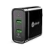 iClever BoostCube+ IC-BC01 39W Dual USB Wall Charger with Quick Charge 3.0 and SmartID for Samsung Galaxy S7/S6/Edge, Note 5/4, LG G4/G5, HTC One 10 M8/M9/A9, Nexus 6, iPhone, iPad and More primary