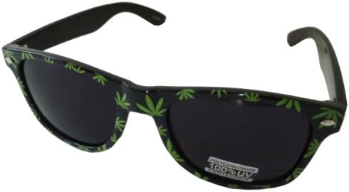 Classic Wayfarer Style Chronix 420 Mary-Jane Print w/Uv Protection -Black Frame