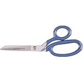 Klein Tools 206LR Scissors, Made in USA, Bent Trimmer with Large Ring for Extra Leverage, Blue Coating, 7-Inch
