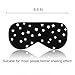 Lonfrote Star Mulberry Silk Sleep Eye Mask for Women Men,Sleeping Mask Blindfold with Adjustable Strap,Smooth Eye Shades Cover for Nap Yoga Travel (Black)