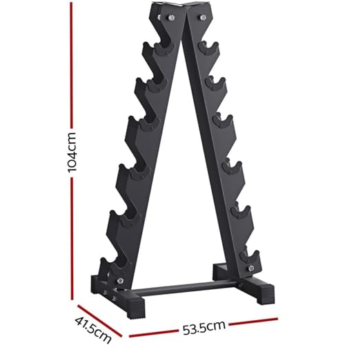 KAPEICamper Dumbbell Holder Storage Rack Weight Lifting Stand 6 Tier Dumbbell Organizer A Frame Dumbbell Rack Stand for Fitness Home Gym (Only The Holder)