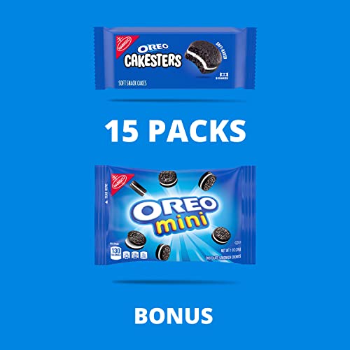 OREO Cakesters Soft Snack Cakes, 3 5 Count Packs (15 Total Snack