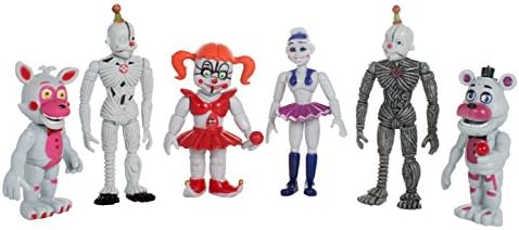 Davinc Fnaf Five Nights at Freddy's Action Figures Toys Dolls (6 Piece), 4"