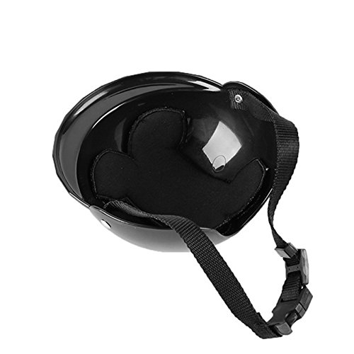 Petacc Plastic Pet Hard Hat Decorative Dog Helmets Hat Creative Cat Helmets Cap Portable Pet Safety Helmets, Black, M
