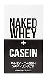 Naked Whey + Casein Sample Pack - Naked Whey, Chocolate Less Naked Whey, Vanilla Less Naked Whey, Naked Casein, Chocolate Less Naked Casein, and Vanilla Less Naked Casein
