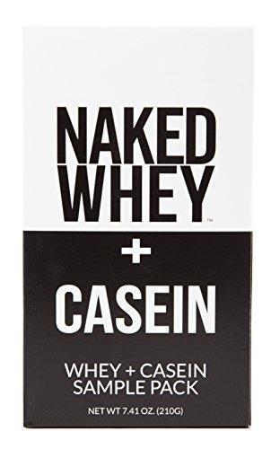 Naked Whey + Casein Sample Pack - Naked Whey, Chocolate Less Naked Whey, Vanilla Less Naked Whey, Naked Casein, Chocolate Less Naked Casein, and Vanilla Less Naked Casein