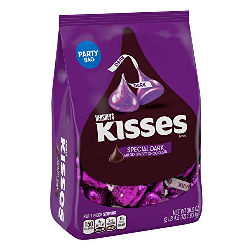 Hershey's Kisses Dark Chocolate Candy, 36.5 Ounce Bulk Candy