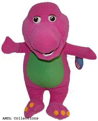 Barney 9 Plush Doll by amdlcollections