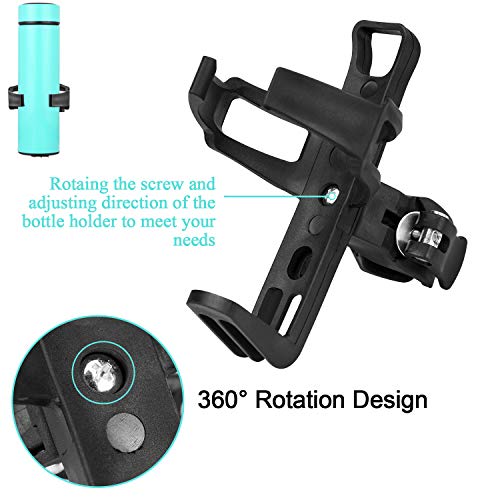 EAONE 2 Pack Bike Water Bottle Holder No Screws with 1 Pack Silicone