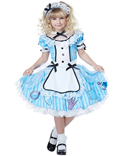 California Costumes Deluxe Alice In Wonderland Costume, Blue/White, Medium