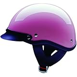 HCI HCI-100 Half Helmet with Visor (Gloss Pink, Small)