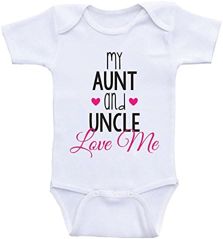Cute Baby One Piece "My Aunt And Uncle Love Me" Newborn Baby Clothes