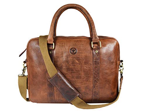 aaron leather messenger bag