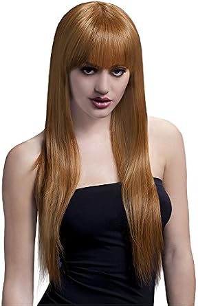 Amazon Com Fever Women S Auburn Long Straight Hair With Bangs