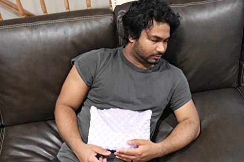 Buckwheat Heating Pad - Hot & Cold Pillow - Neck Heatable Pillow - Cold Back Wrap -Natural Buckwheat Seed Filling - 11 x 8-inch Microwave Pad for Muscle Soreness & Menstrual Pain Relief- Bubble Fleece - Thumbnail 3