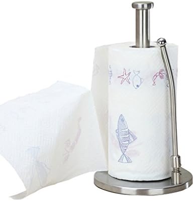 Hicollie Kitchen Roll Dispenser Paper Towel Roll Holder Organiser stand stainless steel, 33cm