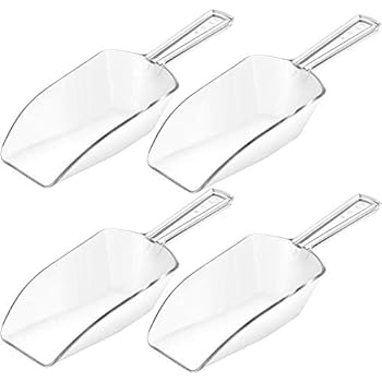 4 Pieces Multi-purpose Kitchen Scoops Ice Scoop Bath Scoops, Food Candy Sugar Scoop for Kitchen Bar Party Wedding(7.5 Inches, Plastic)