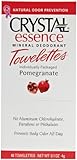 CRYSTAL essence Mineral Deodorant Towelettes - Pomegranate - 48 Pack