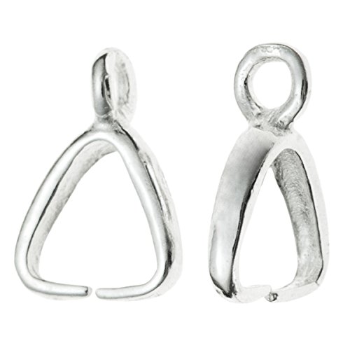 10 pcs Sterling Silver Pendant Bail Earring Dangle Clasp/Findings/Bright