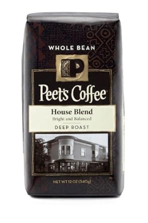 Amazon Com Peet S Coffee House Blend Deep Roast Whole Bean Coffee 12oz Bag Pack Of 2 Ground Coffee Grocery Gourmet Food