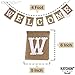 Welcome Banner for Home Decorations – Burlap, No DIY | Welcome Banner for Work, Back to School Decorations, Classroom Decorations | Welcome Banner for Office, Housewarming Welcome Fabric Banner